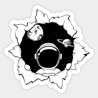 astronaut is watching you Sticker